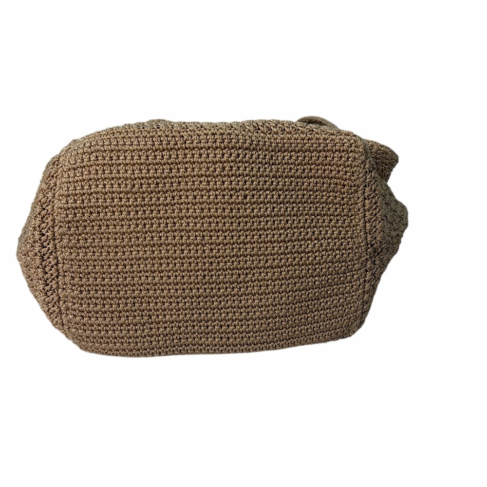 The Sak Crochet Shoulder Bag Tan Woven Hobo Tote  Medium - Picture 7 of 8
